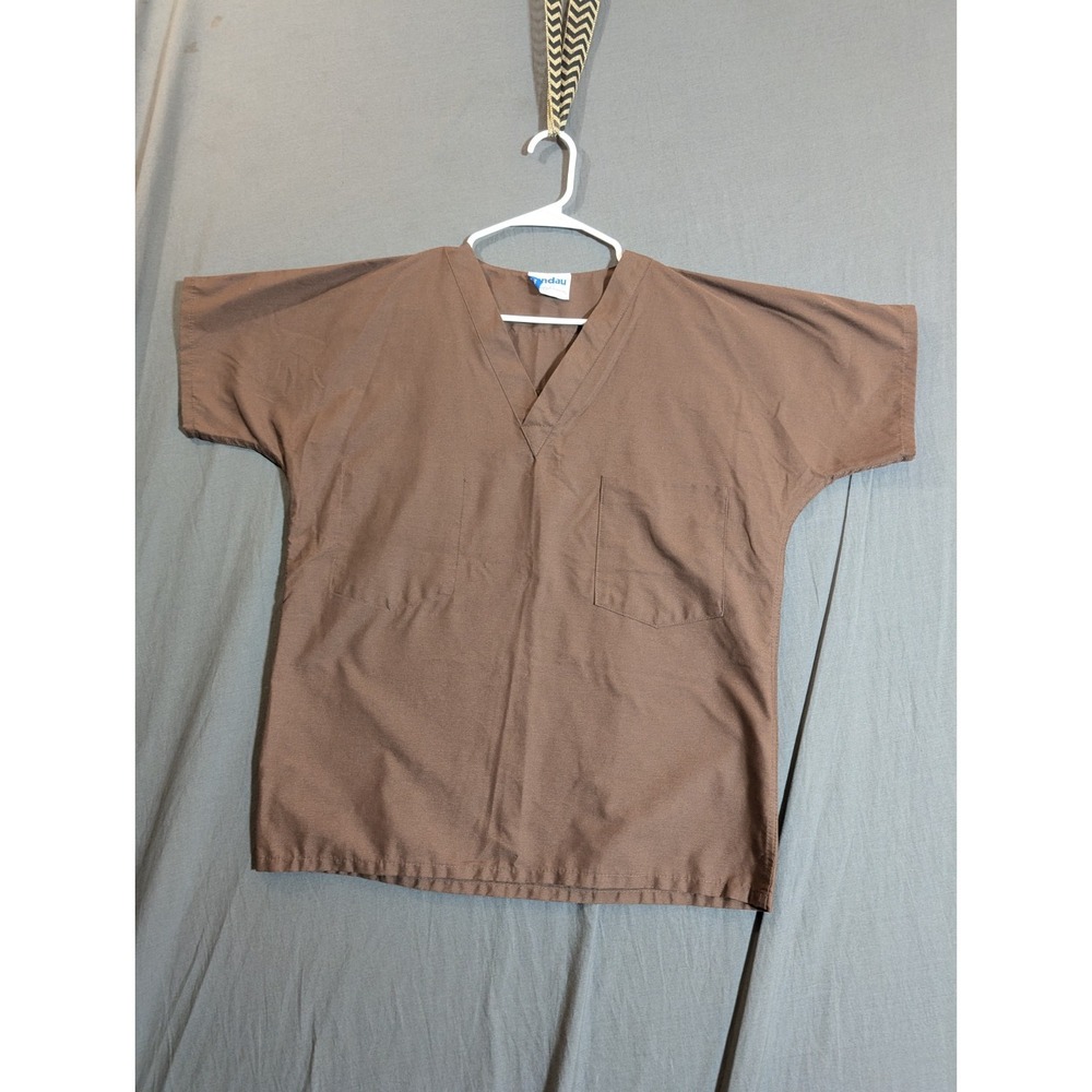 Landau Women's Short Sleeve Scrub Set Size XS Color Brown